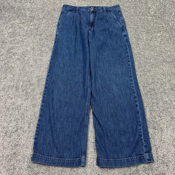 J.CREW Denim - J.Crew Jeans Womens 29 Blue Wide Leg Medium Wash Denim Preppy City Casual Pocket